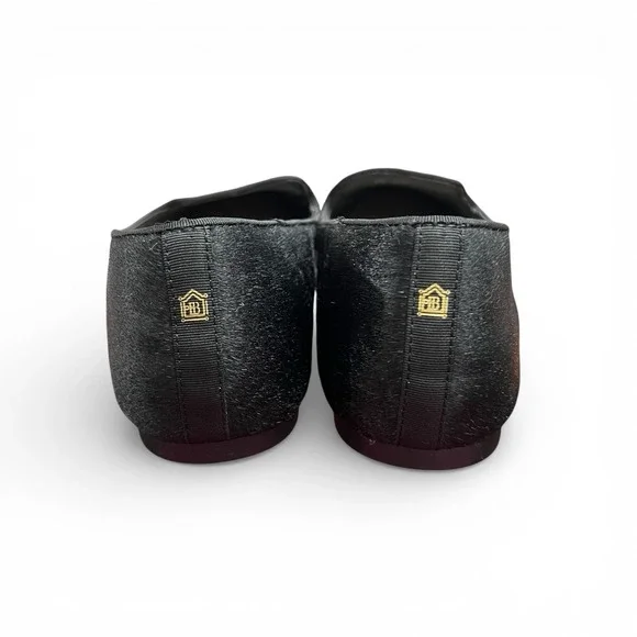 BIRDIES Shoes The Blackbird in Black Calf Hair Flats Women's Size 9